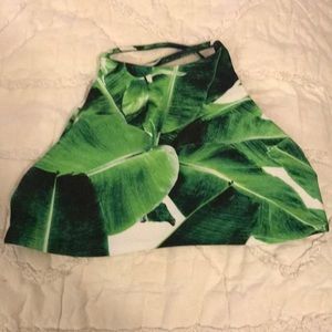 Stone fox swim bikini top banana leaf (S)